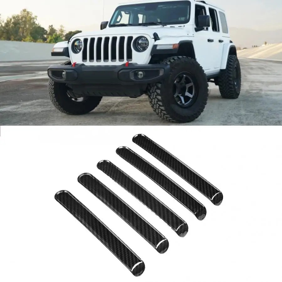 5 шт. текстурные полосы для отделки дверной ручки из углеродного волокна подходят