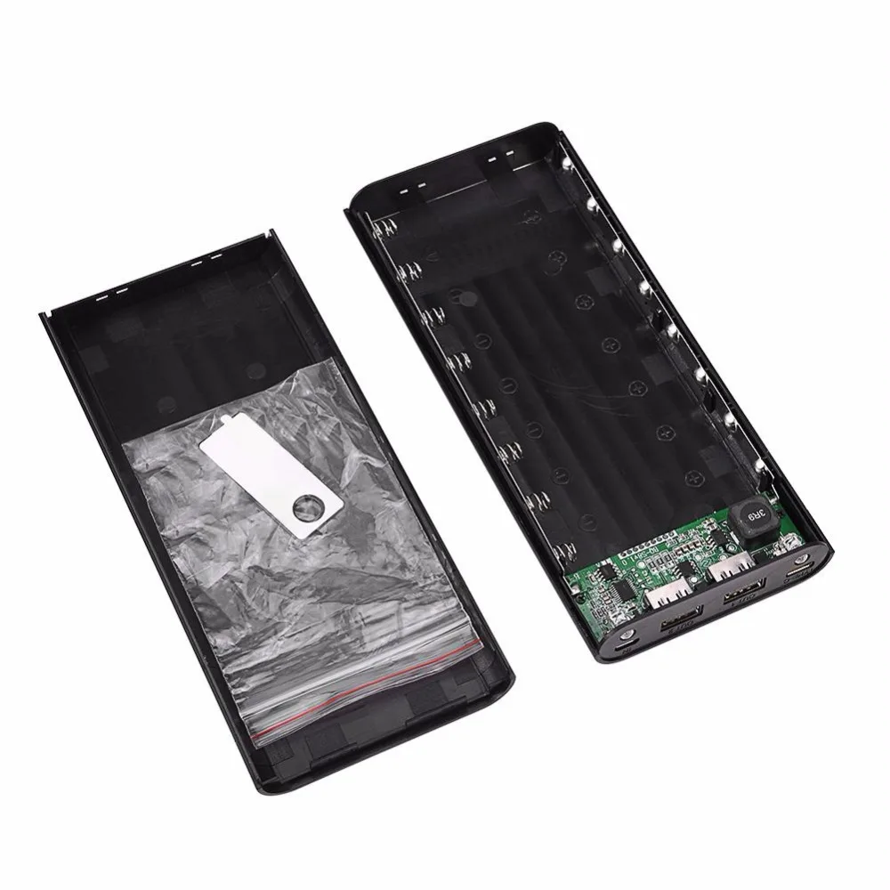 Без батареи) Двойной usb type-C power Bank Shell DIY Kit 20000 мАч 8x18650 чехол для зарядного устройства Micro USB порт для мобильных телефонов