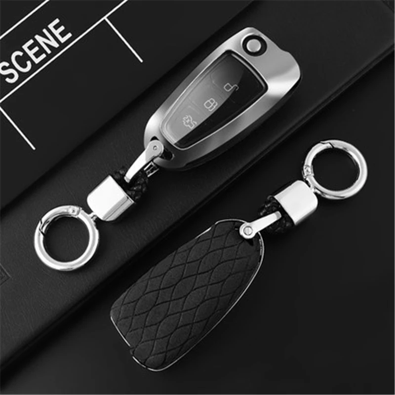 Замшевый мех цинк Олли чехол для ключей автомобиля Защитная крышка Ford Fusion 2 3 4 MK2 MK3