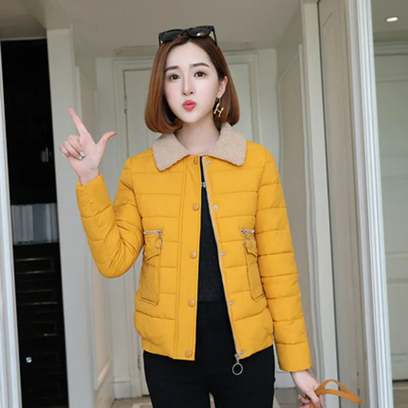 

Winter New Down Cotton Jacket Women Korean fashion Cotton Coat Female Student Warm Short jacket Plus Size Parkas Outerwear Tops