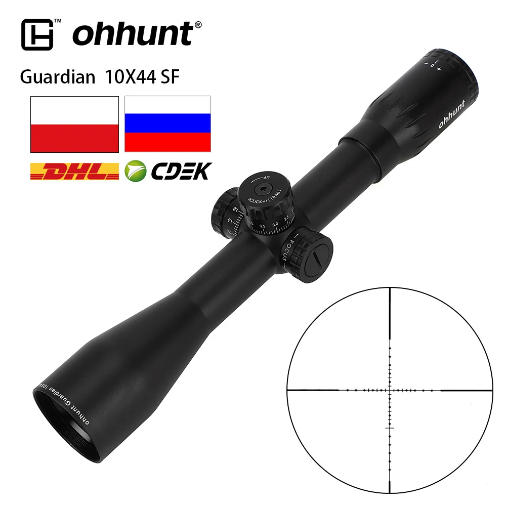 Тактические охотничьи прицелы ohhunt Guardian 10X44 SF сброс с фиксированного увеличения