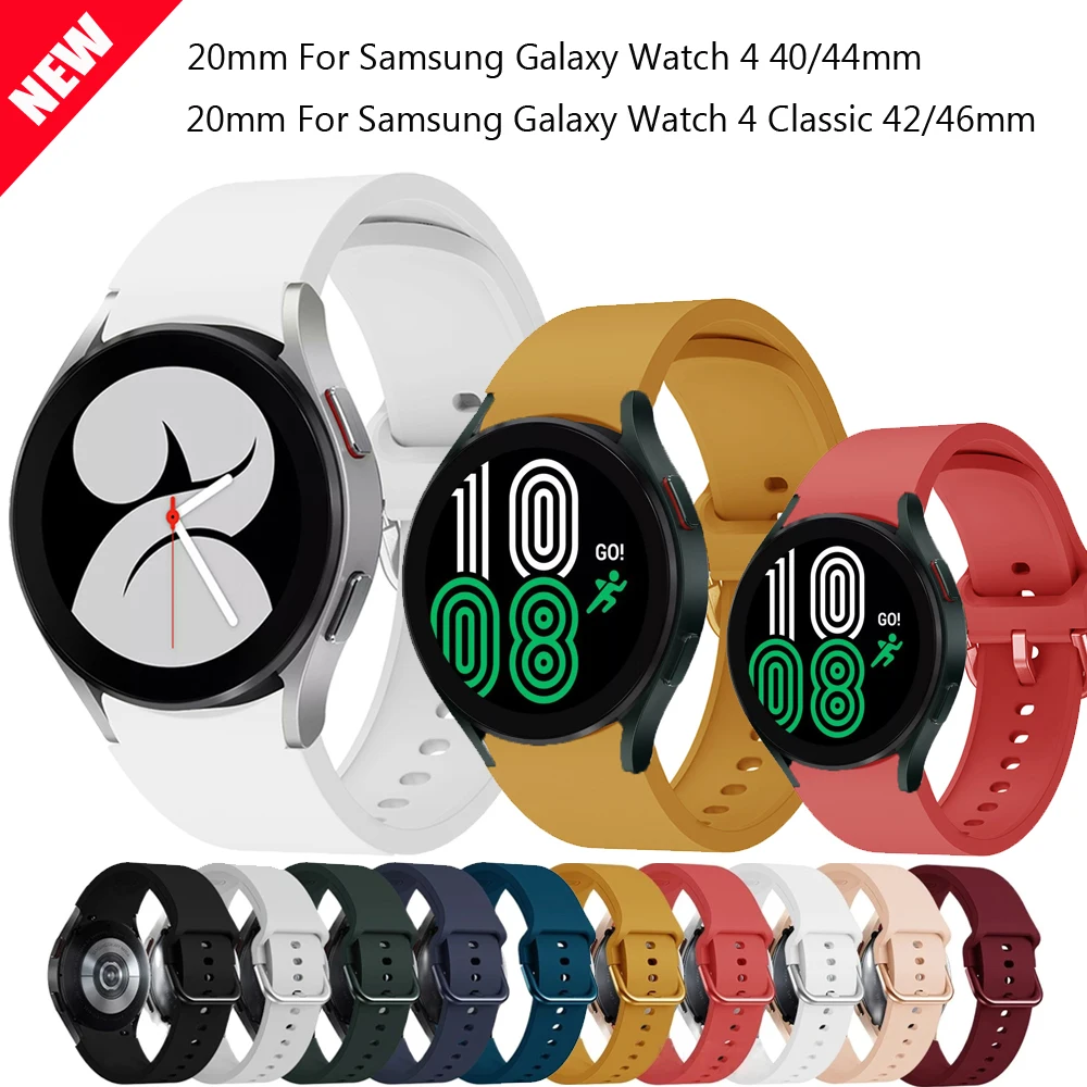 

Ремешок силиконовый для наручных часов, сменный Браслет для Samsung Galaxy Watch 4 Classic 46 мм 42 мм 44 мм 40 мм