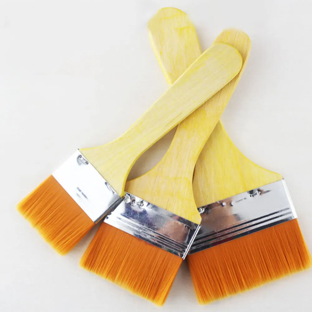 

12pcs/set Reusable Oil Painting Nylon Barbecue Home Tool With Wood Handles Gift For Children Watercolor Gouache Paint Brush