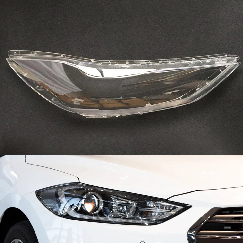 Passenger Sider Для hyundai Elantra фары объектив автомобиля фары Крышка Замена прозрачное стекло Передняя Авто оболочка Крышка - Цвет: Passenger Sider