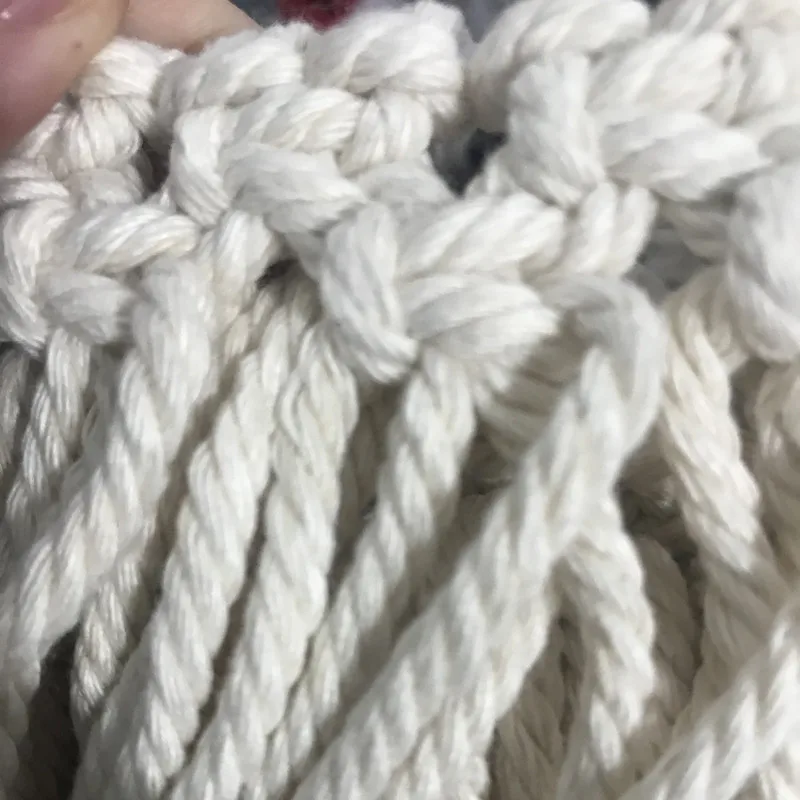 Чехол для лампы ручной работы плетеный хлопковый шнур двухслойный светильник в