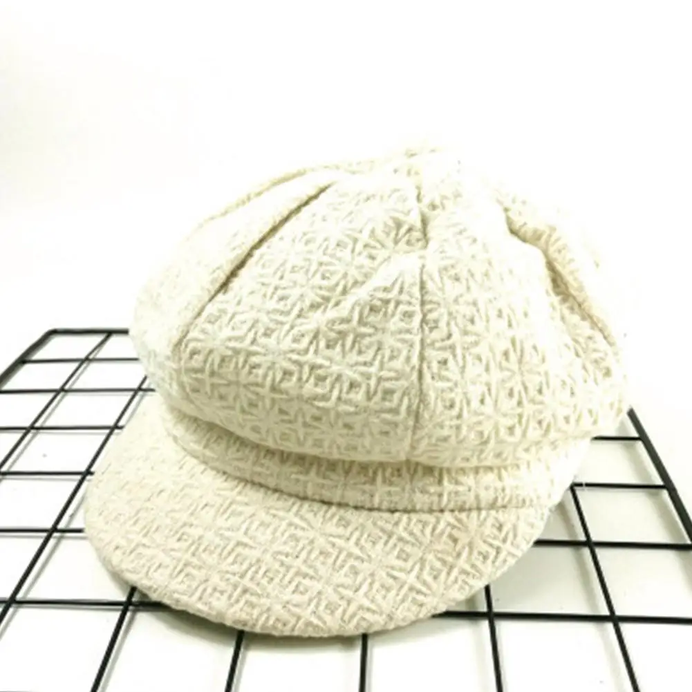 Зимние береты для женщин шерстяные Восьмиугольные женские плоские шапки подарки