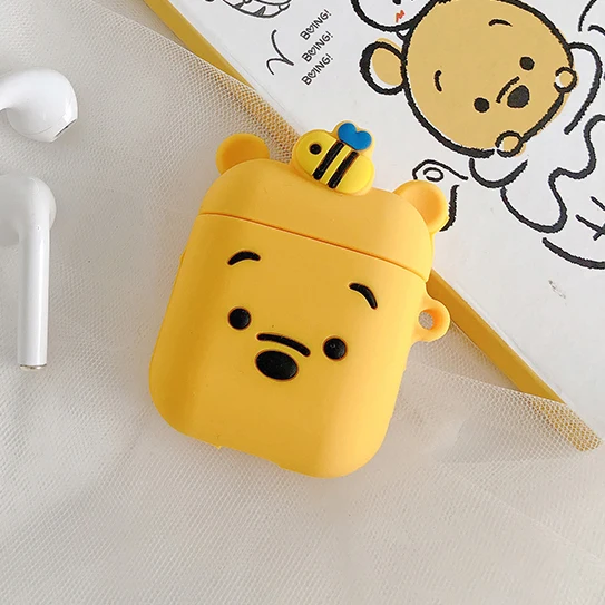 Winnia Милый мультяшный беспроводной Чехол для наушников для Apple AirPods 2 Силиконовый чехол для зарядки наушников Защитный чехол для AirPods - Цвет: Winnia
