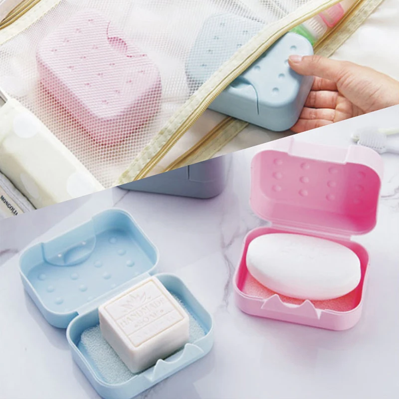

Soap Box With Lid Sealed Travel Portable Soap Box Home Bathroom Soap StorageBox