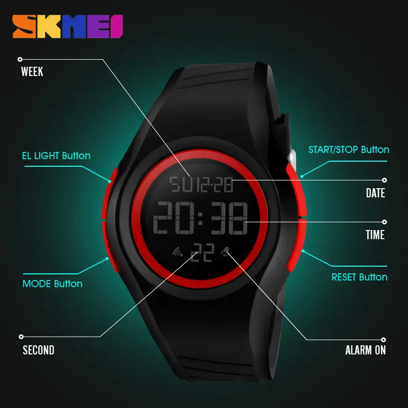 

SKMEI Military Sport Watch Men Top Brand Famous Electronic LED Digital Wrist Watch For Men Male Clock Relogio Masculino 1269