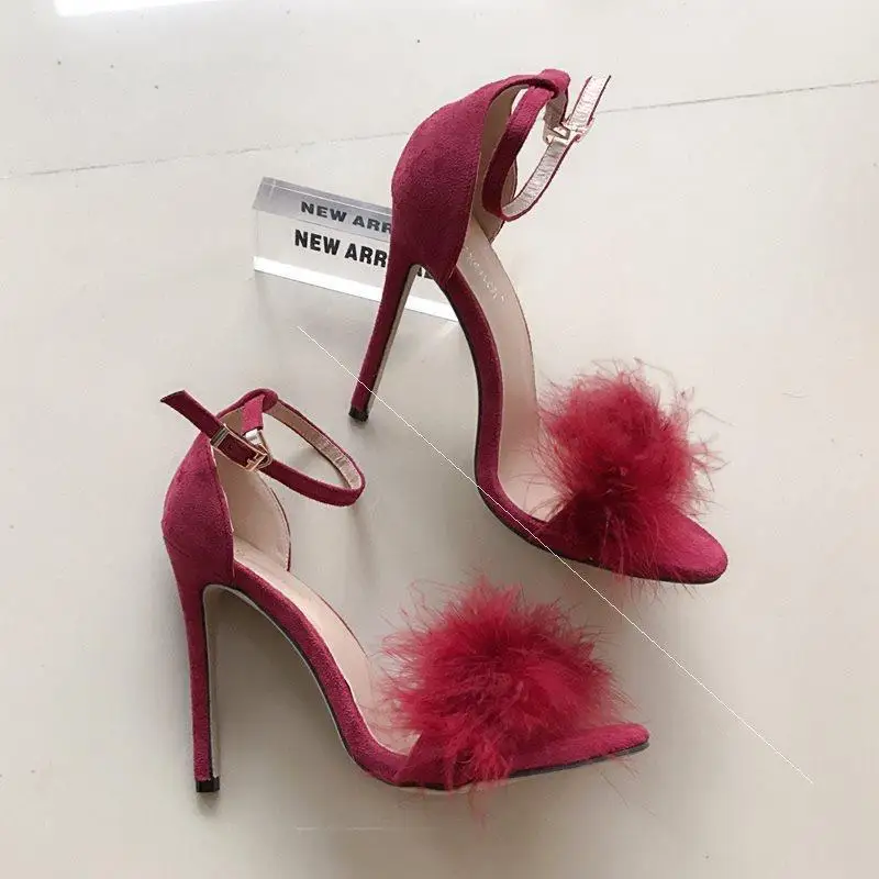 

Women's sandals Fish mouth high heel 43 size shoes