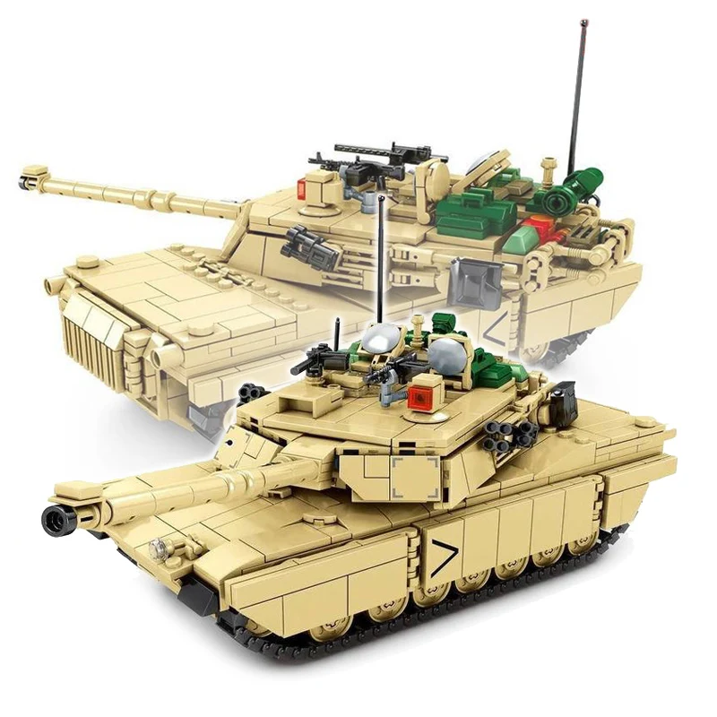 

Mould King 1052pcs M1A2 Military Tank Building Blocks Modern Tanks Bricks Set Model DIY Toys For Children Kids Gifts