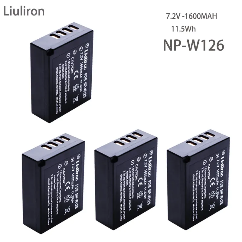 4battery NP-W126 NP W126 NPW126 Батарея+ TYPE-C Зарядное устройство для ЖК-дисплея с подсветкой Fujifilm X100F X-T10 X-T20 X-Pro1 X-Pro2 HS30EXR HS33EXR HS35EXR X-A1 X-A2 - Цвет: 4battery