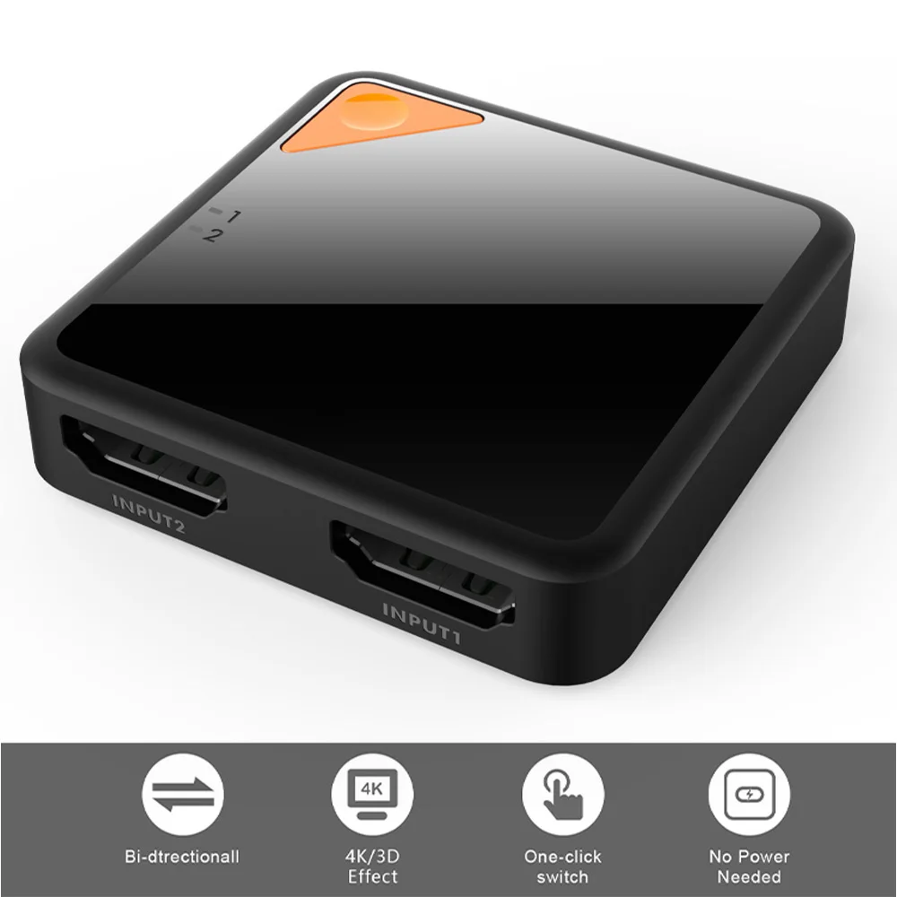 

Двухсторонний переключатель HDMI-совместимый Переключатель 1x 2/2x1 двунаправленный умный адаптер 4K HD 2-в-1-выход разделитель для игровой консол...