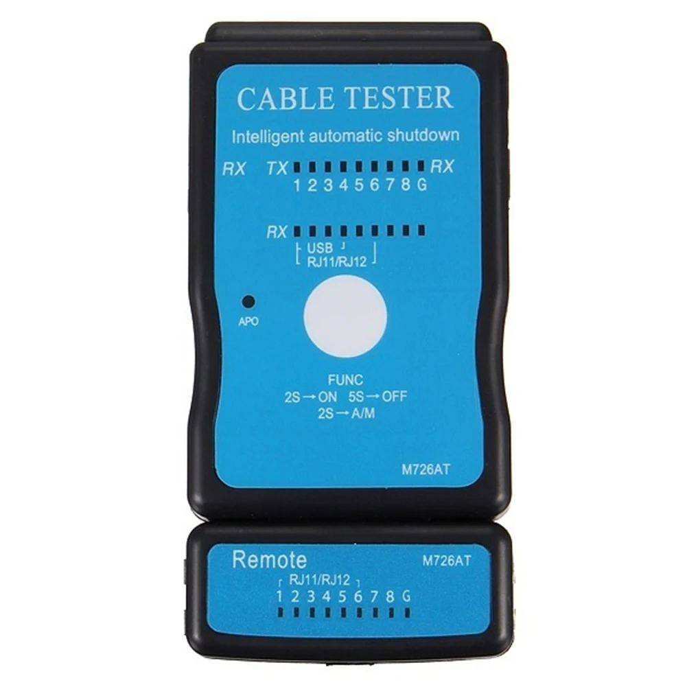 

RJ45 RJ11 Breakdown Test With LED Indicator Cable Tester Automatic Shutdown Intelligent Portable Network Ethernet LAN USB
