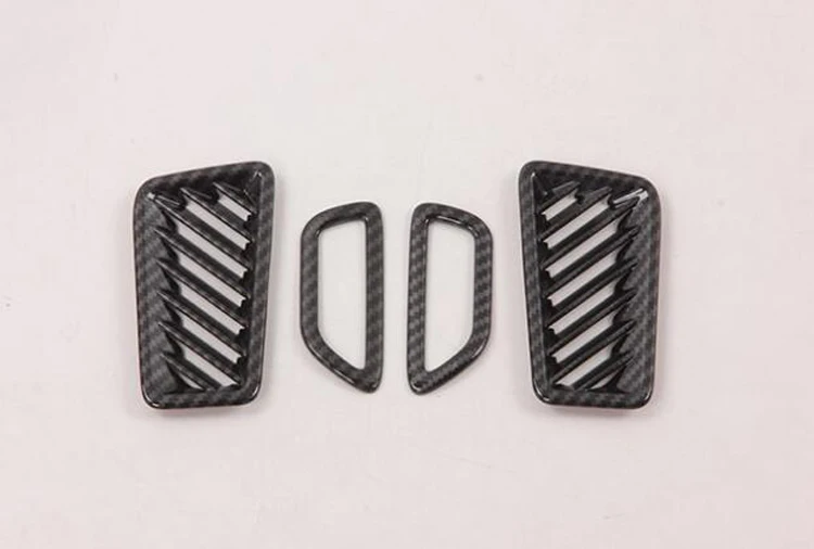 ABS Front Upper Air Condition Outlet Vent Decoration Frame Cover Trims Carbon Fiber Fit For TOYOTA RAV4 RAV 4 2019 2020 | Автомобили и
