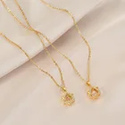 Золотая звезда кулон ожерелье для женщин 2020 ювелирные изделия титановая сталь кристаллы ожерелье модная цепочка с кулоном, роскошные Ветер ювелирные изделия