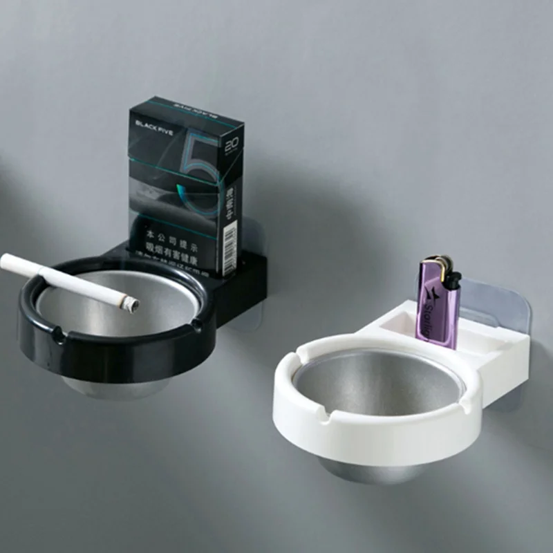 

Hanging Cigarette Storage Rack Bathroom Wall Stainless Steel Ashtray Toilet Storage Cup Cigarette Tool Box