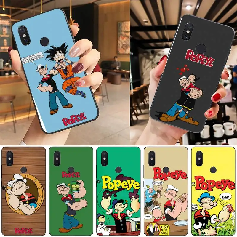 

American Anime Popeye Phone Case For Redmi 9A 8A 7 6 6A Note 9 8 10 8T Pro Max 9 K20 K30 K40 Pro PocoF3 Note11 5G Case