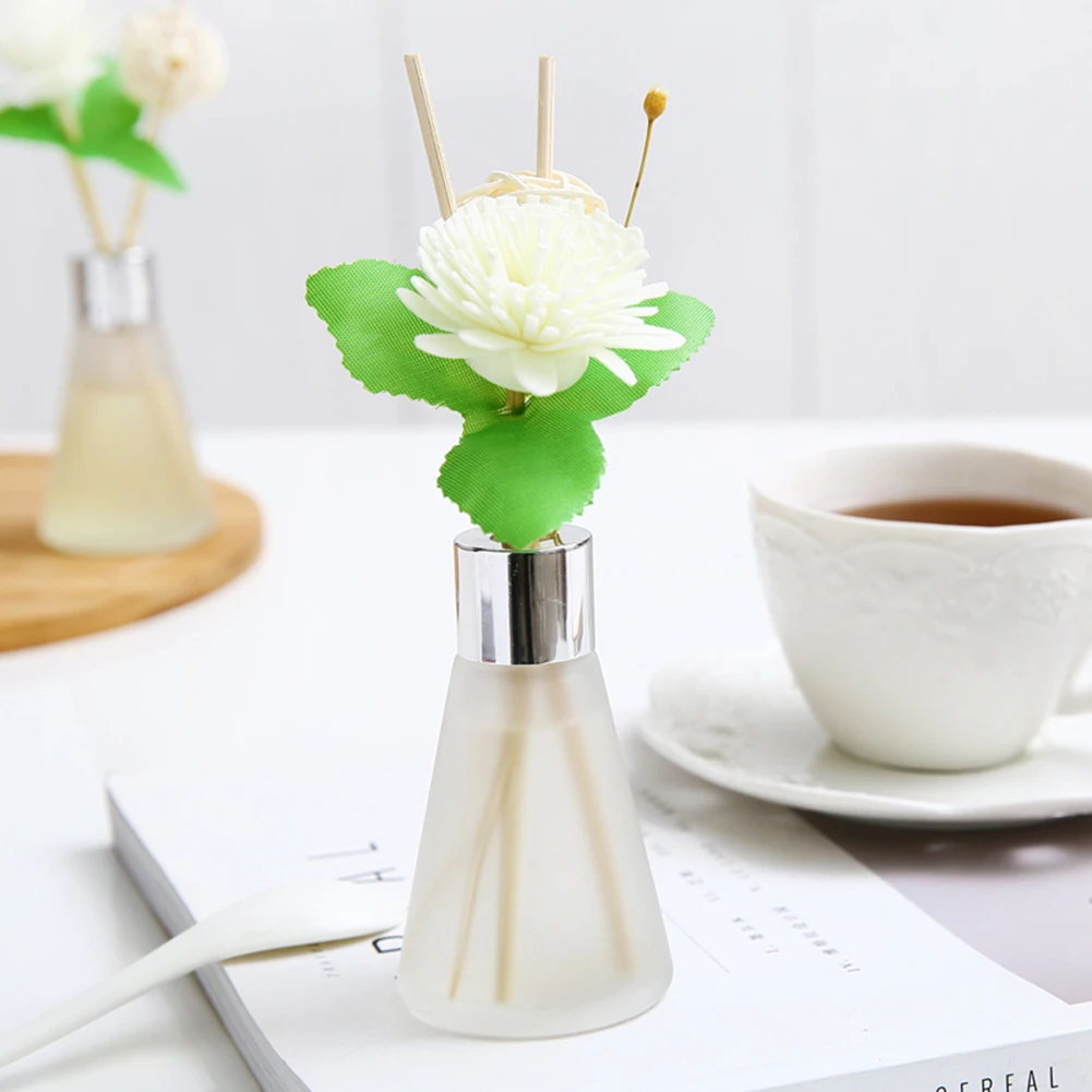 50ml Glass Bottles Reed Diffuser Sticks Essential Oil Air Freshers Flameless Aromatherapy Home Air Freshener Perfume Set | Дом и сад