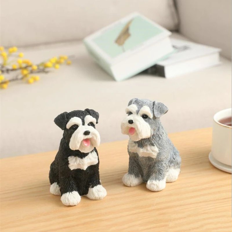 

Новое украшение для щенка из смолы, украшение для крыльца шнауцера, Креативные аксессуары для дома, милый подарок для домашнего питомца на д...