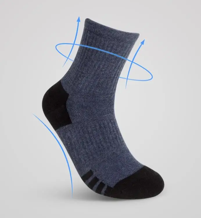 

Qimian man antibacterial Combed cotton Middle tube men's socks Healthy skin Breathable comfort Slow shock Male Socks