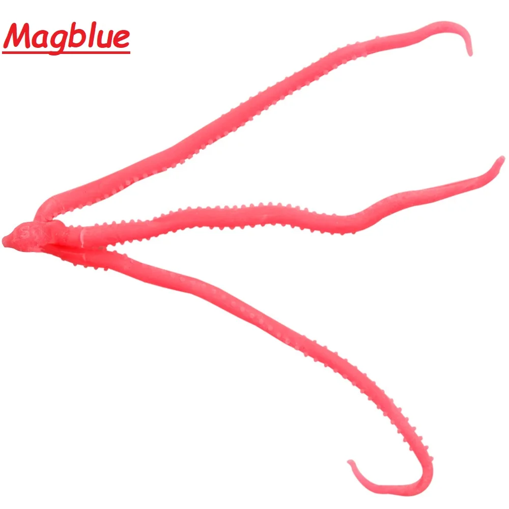 

MAGBLUE 4pcs/lot Octopus Squid soft bait 12cm/2.3g Silicone Fishing Soft Lure TPR Material Pesca Bass Wobblers Artificial lures