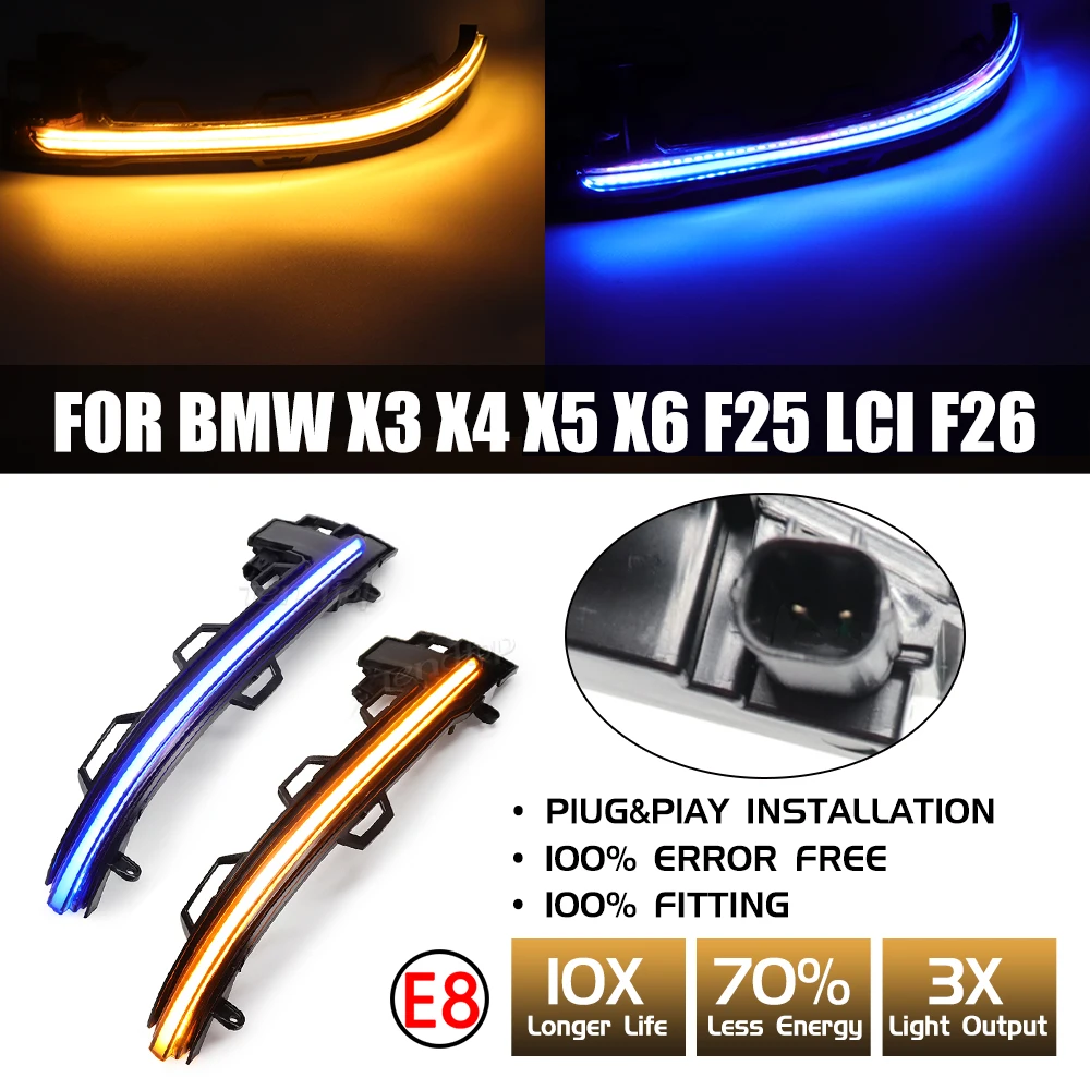 Светодиодный последовательный указатель поворота боковое зеркало заднего вида