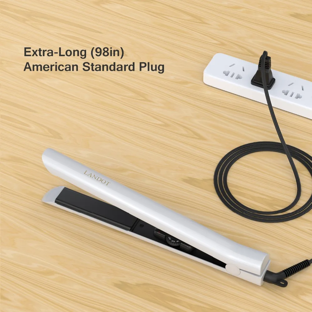 Профессиональный Выпрямитель для волос плоский Утюг укладки 2 в 1 турмалиновый