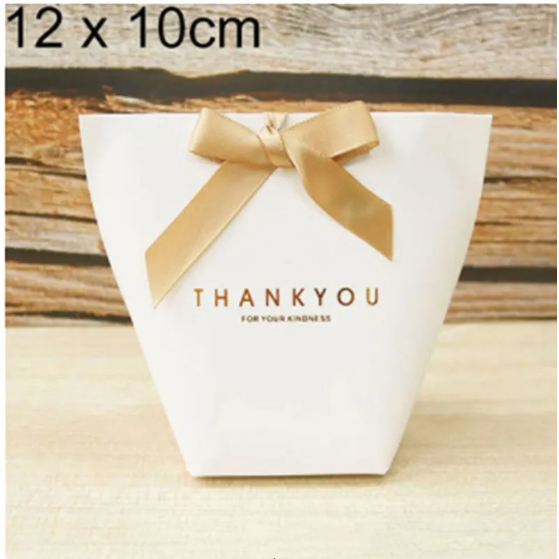 Thank you 12x10cm 5 шт. Merci спасибо черный белый бронзированный мешок конфеты спасибо Свадебные сувениры Подарочная коробка посылка подарок на день рождения - Цвет: Thank you 12x10cm