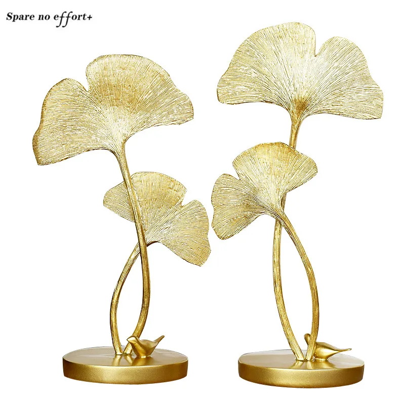 

Living Room Creative Furnishings Figurines Ginkgo leaf Ornaments Home Decoration Accessories European-style Home Decorating Home