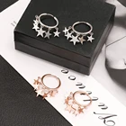 Женские серьги-подвески в виде звезд, из нержавеющей стали