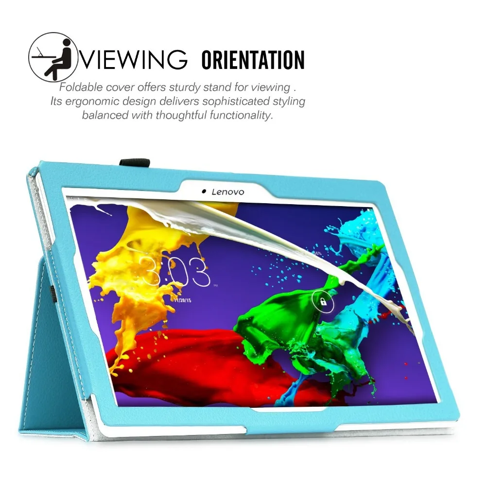 Кожаный защитный чехол книжка с подставкой ТБ Lenovo Tab 2|Чехлы для планшетов и