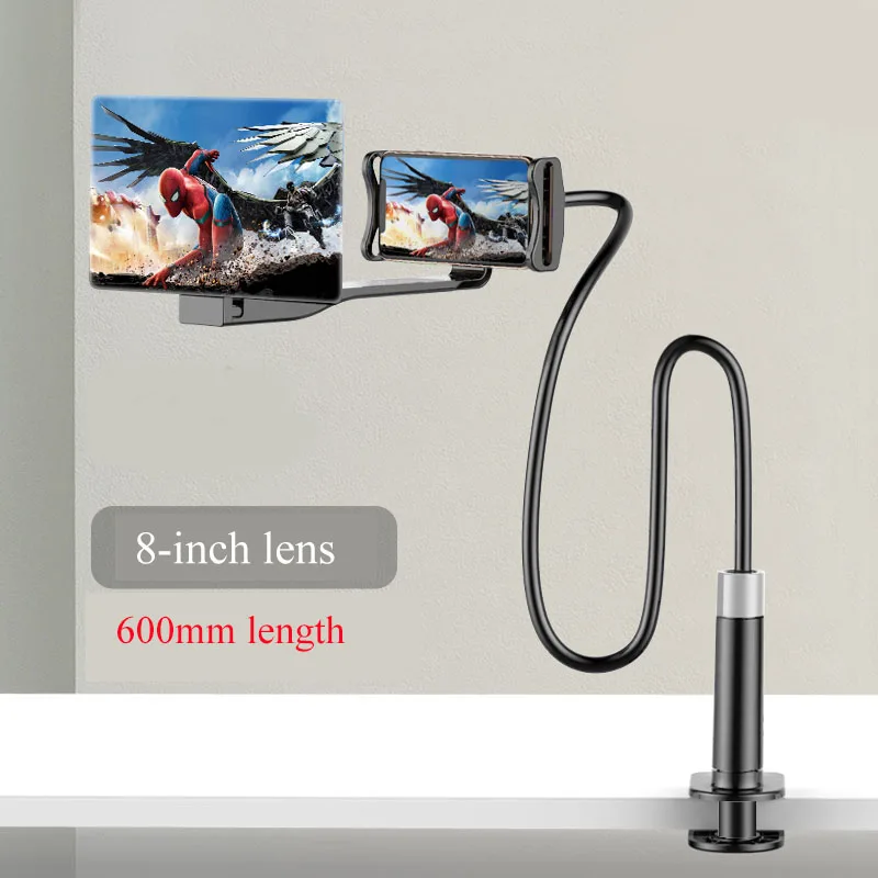 8inch 600mm black Универсальный держатель для мобильного телефона планшет ПК стенд с увеличитель экрана Функция для 4~ 9,7 дюймовых экранных устройств - Цвет: 8inch 600mm black