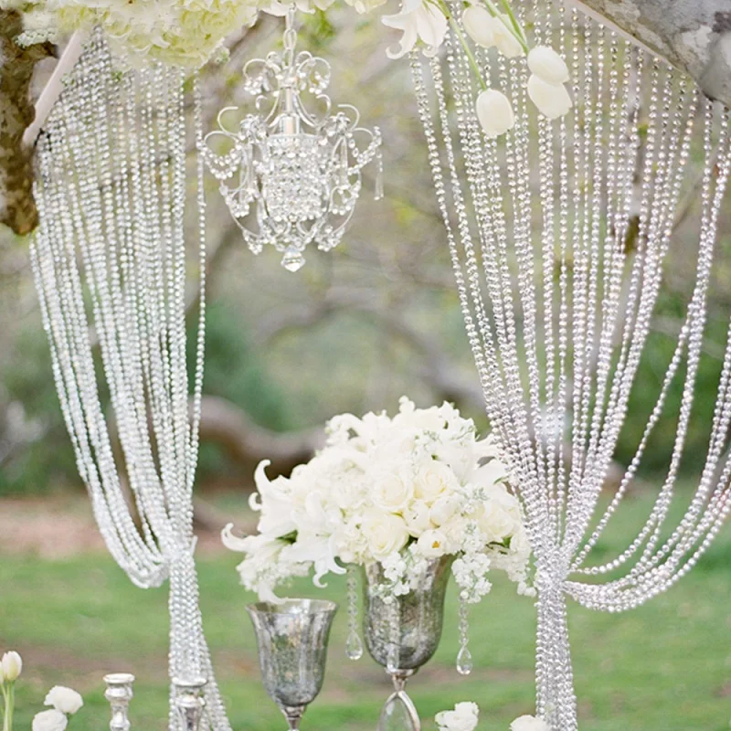 1 метр акриловые хрустальные занавески для свадьбы рождественские декорации