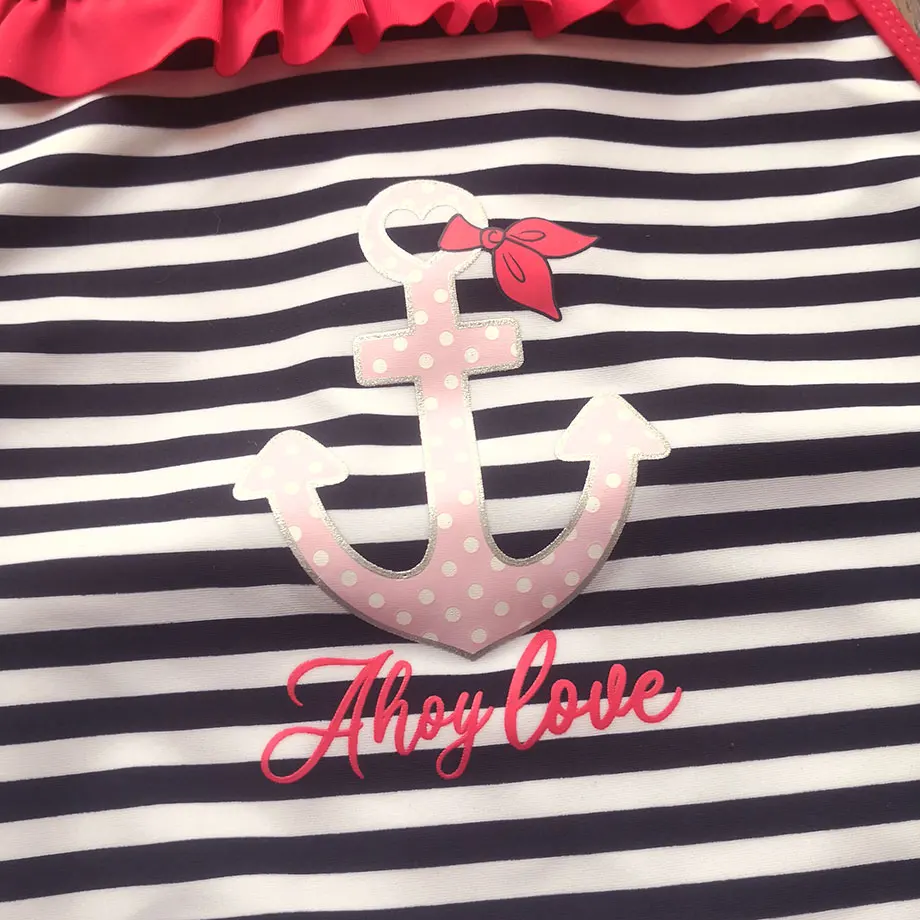 От 2 до 9 лет цельный купальник для маленьких девочек Детский купальный костюм в