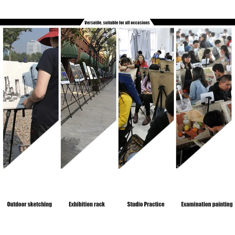 

Newly Folding Tripod Display Easel Stand Drawing Board Poster Bag Display Adjustable Portable