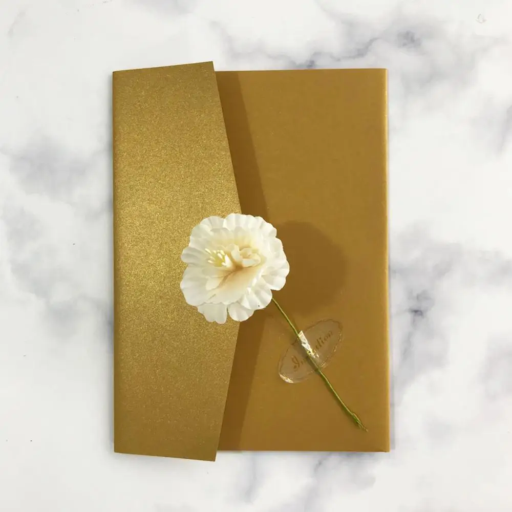 20pcs/lot White Flower Grand Theme Wedding Invitation Card Simple Envelope Birthday Party | Дом и сад