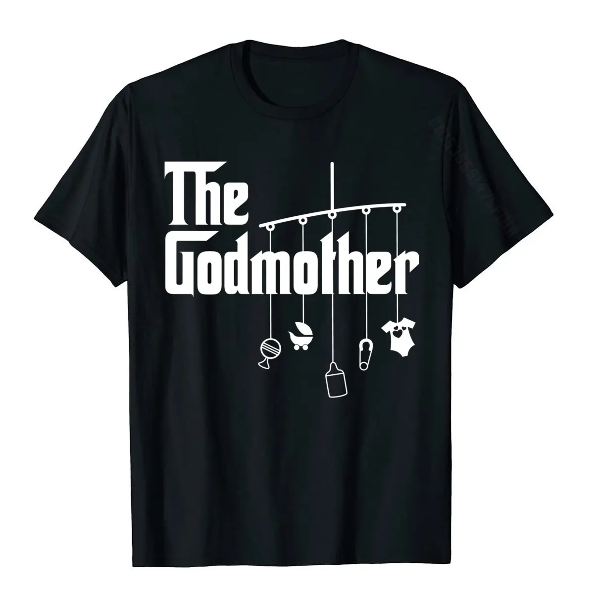 The Godmother Of New Baby Funny Pun Gift T-Shirt T Shirt Faddish Printed Cotton Men's T Shirt Design