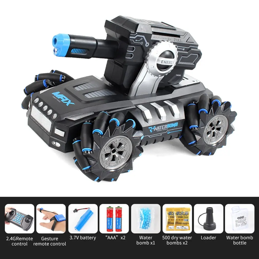 UK2075 1:16 Simulation RC Military Tank Launch Water Bomb Armor Interactive Battle 2.4g Watch Drift Remote Control Car Toy |