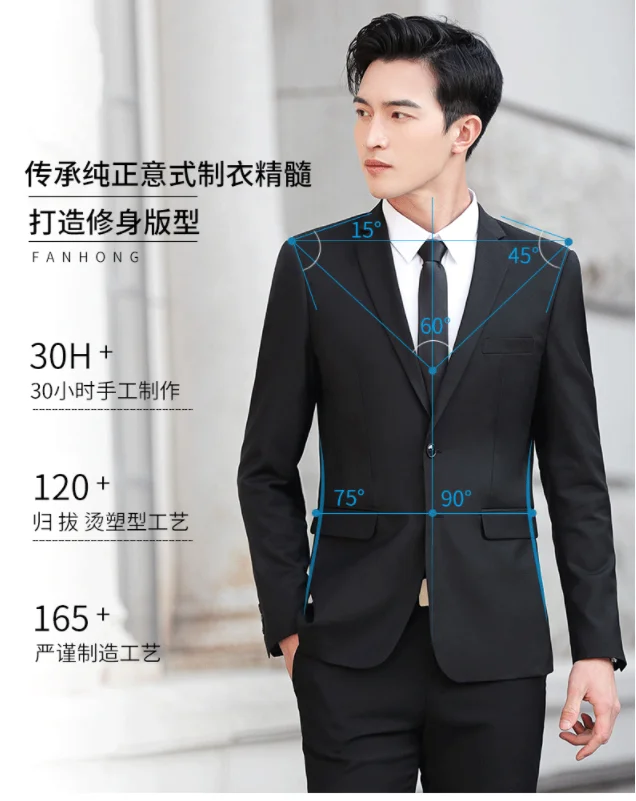 

Suit suit men's coat business leisure Korean best man suit bridegroom wedding professional suit three piece suit