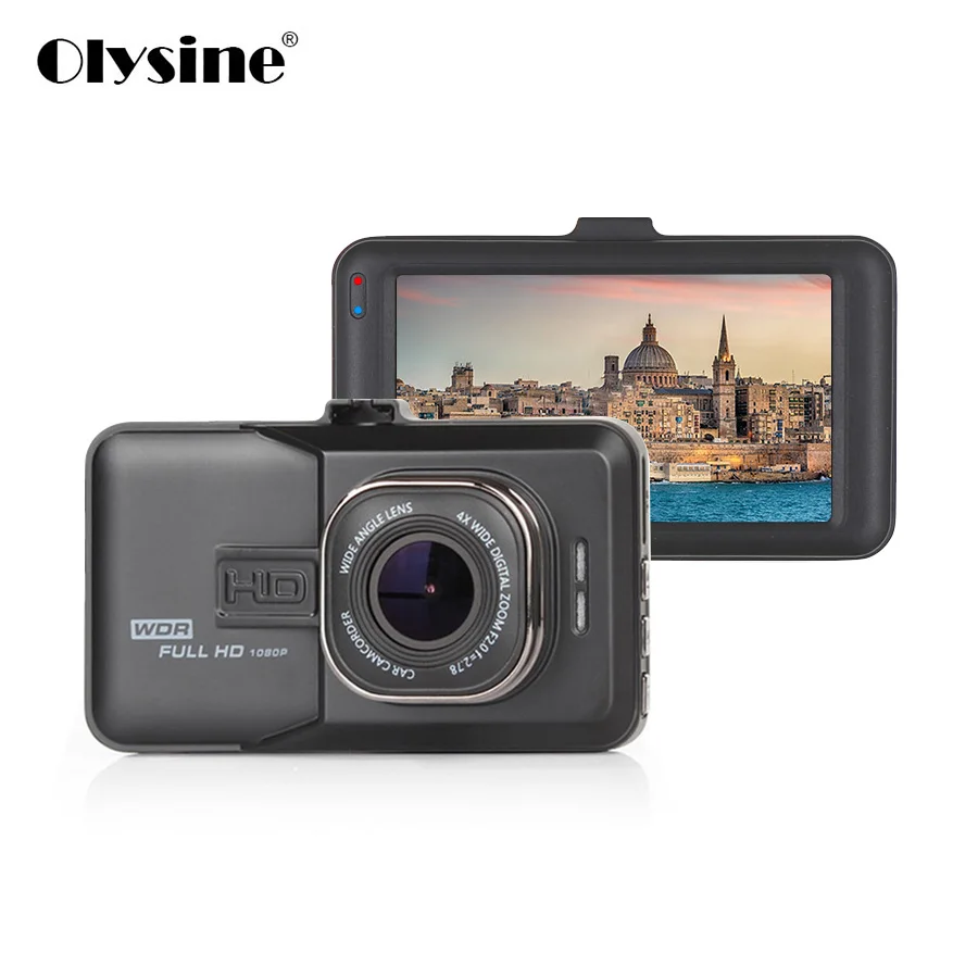 Автомобильный видеорегистратор Olysine 3 дюйма IPS Full HD 1080P металлический корпус