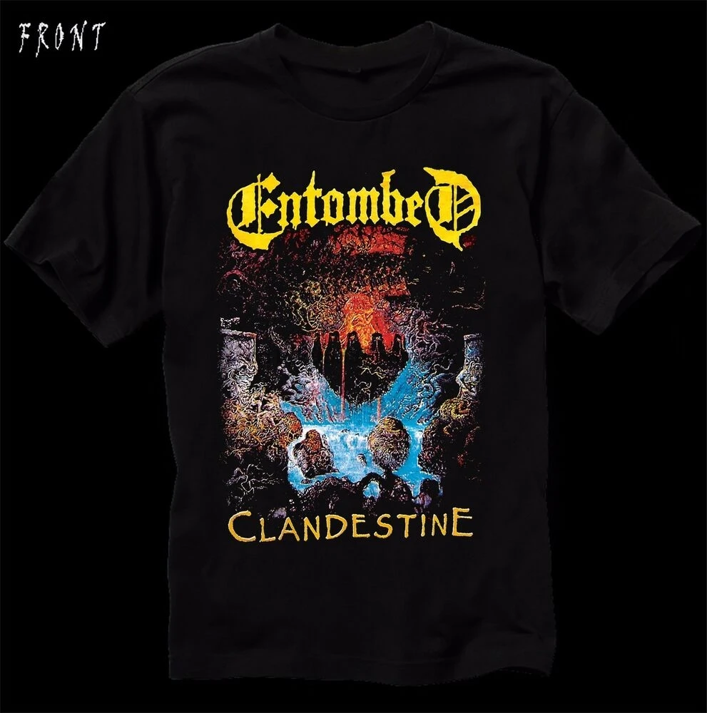 ENTOMBED подпольная смертельный металлический дезинфицирующий футболка в виде