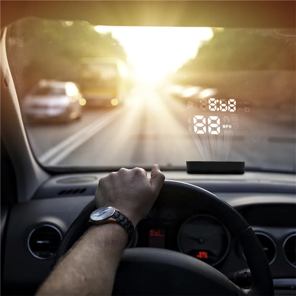 OBD2 лобовое стекло автомобиля HUD Дисплей с скоростью усталость Предупреждение