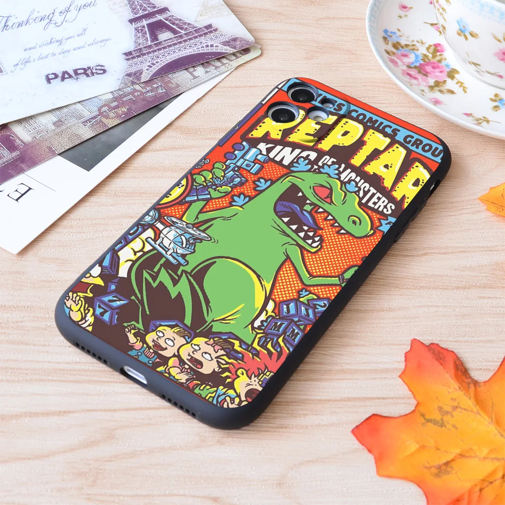 Мягкий силиконовый матовый чехол Reptar King of the Monsters для Apple iPhone | Мобильные телефоны