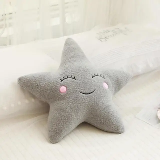 New Stuffed Cloud Moon Star Raindrop Plush Pillow Soft Cushion Cloud Stuffed Plush Toys For Children Baby Kids Pillow Girl Gift - Color: E