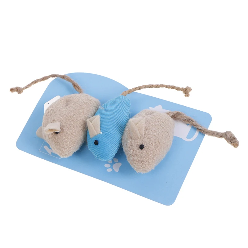 

3pcs/pack Cat Toy Imitation Plush Mouse Cat Toy For Pet Little Fat Mouse Cat Toys