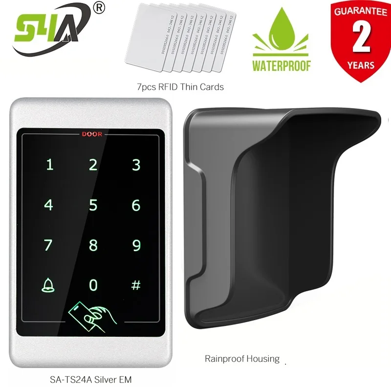 Металлическая сенсорная панель управления доступом RFID для внутренней