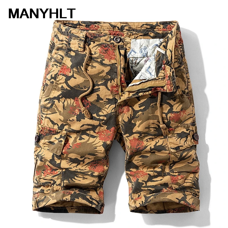 

Summer Thin Men's Shorts Camouflage Loose Five-point Pants Straight Casual Men's Cotton New Breeches High-stretch Overalls