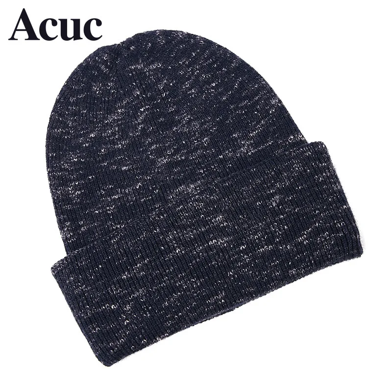 MiG вязаная шерстяная шляпа мужская и Толстая теплая осенняя зимняя уличная