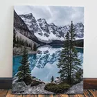 Картина Горы Канады красочная Картина на холсте, современный домашний декор комнаты